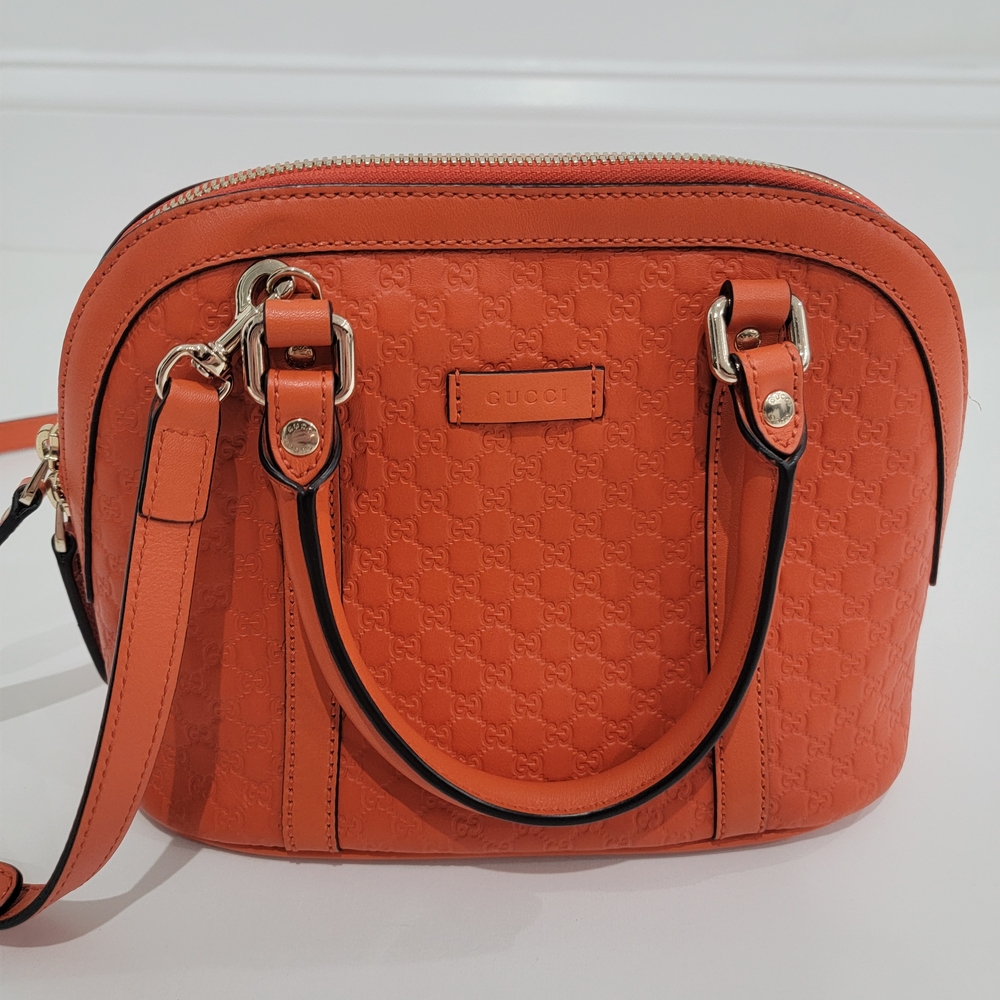 Gucci Mini Microguccissima Dome Orange Bag - Picture 2 of 12